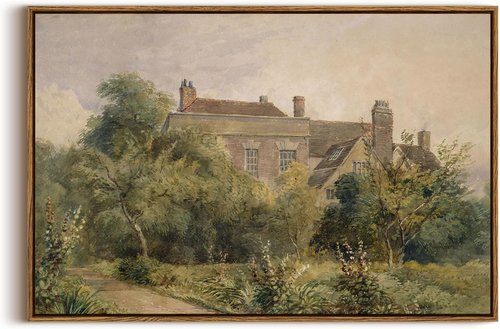 InSimSea Framed Canvas Wall Art - Vintage Landscape Decor for Living Room | 20"x30" Cottage Painting