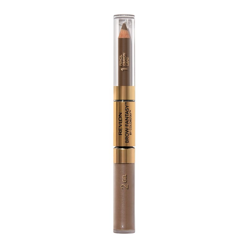 Revlon Eyebrow Gel & Pencil, ColorStay Brow Fantasy 2-in-1 Eye Makeup, Longwearing with Precision Tip, 108 Light Brown, 0.04 Oz