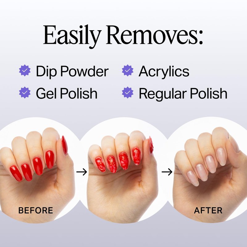 Nailboo 100% Acetone Nail Polish Remover & Soak Bowl, Gel Polish Remover for Nails, Pure Acetone Polish and Dip Powder Remover, Nail Salon Quality Removal, 16 Fl Oz