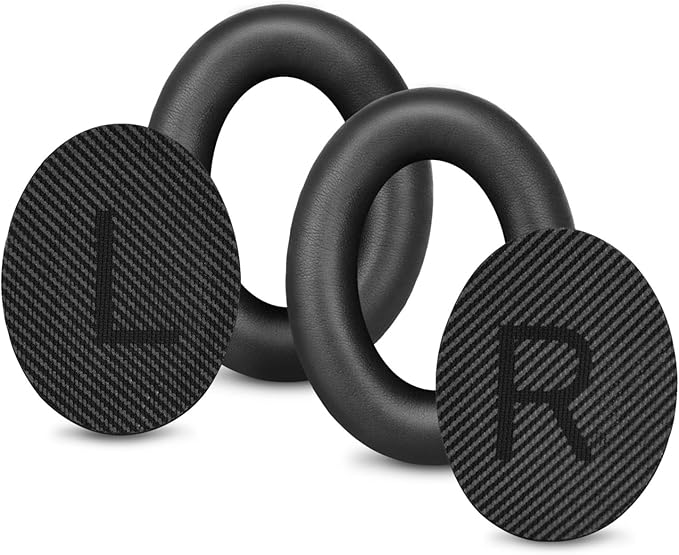 HZTCAM Professional Replacement Ear Pads for Bose QuietComfort 35 QC15 QC25 QC2 QC35/ Ae2 Ae2i Ae2w SoundTrue & SoundLink Over-Ear/Around-Ear Headphones/Soft Protein Leather (Black)