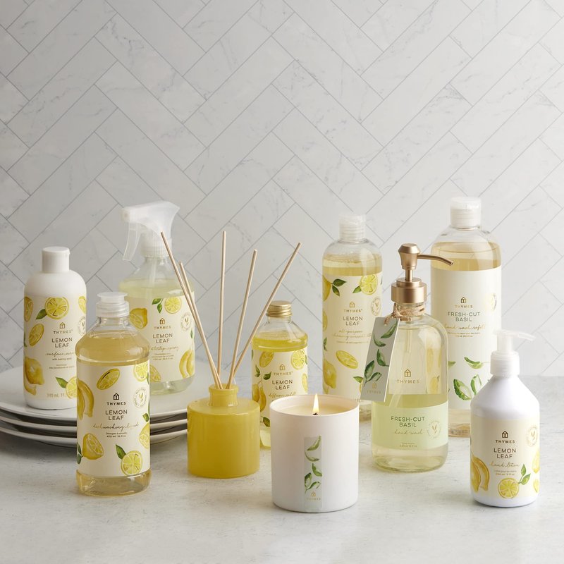 Thymes Countertop Spray - Counter Cleaner Spray - Household Cleaning Supplies (Lemon Leaf, 16.5 fl oz)
