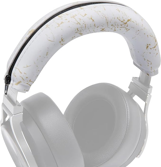 WC BandZ Virtuoso V2 - Silicone Headband Cover for Corsair Virtuoso Headphones by Wicked Cushions | Machine Washable, No More Flaking Leather | for Virtuoso Wireless, XT, and SE | Gold Marble
