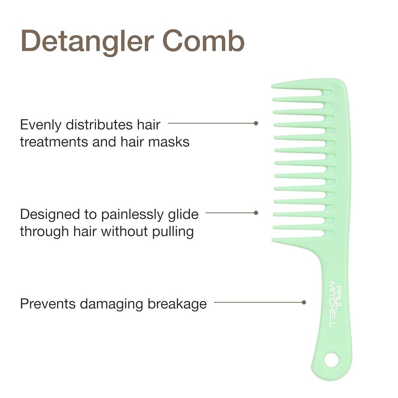 Paul Mitchell Wide Tooth Detangler Comb - Effortlessly Detangles Wet & Dry Hair