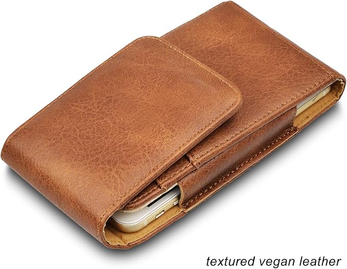 Tiflook Phone Holster for Samsung Galaxy S24 S23 S22 S21 S20 FE S10 S9 A51 A52 A53 Note 20 Note 10 Plus LG Stylo 5 PU Leather Case Pouch Belt Phone Holder with Belt Clip,Brown