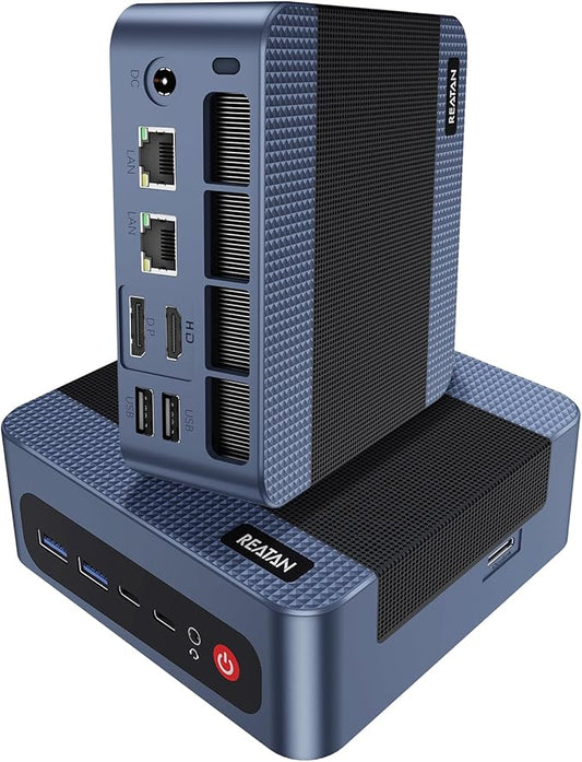 Reatan A8 Mini PC AMD Ryzen 7 8745H 16GB RAM DDR5 1TB SSD 8C/16T，up to 8K Quad-Screen Displays, WiFi 6E, OCuLink Mini Gaming Computers Home Theater Office Business