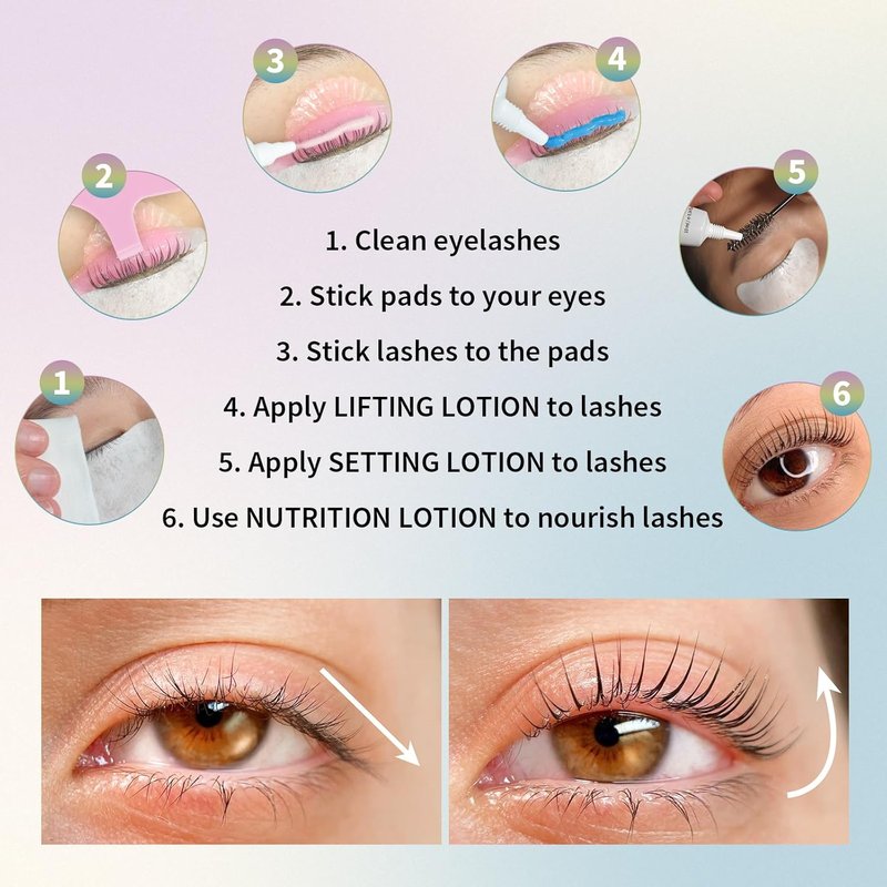 Korean Lash Lift Kit - Easy Apply Brow Lamination for Natural Results | Instant Lifting & Curling with Glue Balm