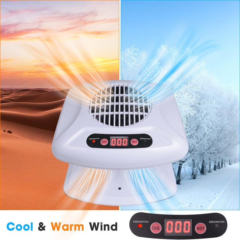 Air Nail Dryer - Automatic Sensor 300W Timing Fan for Hands & Feet | Warm & Cool Wind, Light Blue