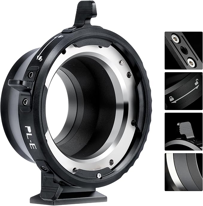 VILTROX PL-E Lens Adapter, Lens Converter Ring Camera Lens Mount Adapter Ring Compatible with PL Lenses to Sony E/NEX Mount Cameras A7S3/FS7/5/FX9 /A7R4/R3/a Series/Nex Series