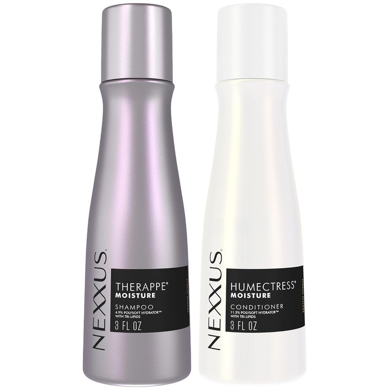 Nexxus Therappe Shampoo & Humectress Conditioner Set - Ultimate Moisture for Dry Hair | Travel Size, 3 Oz Each