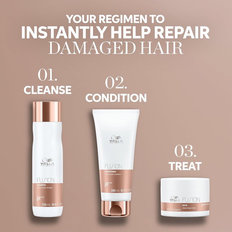 Wella Professionals Fusion Intense Repair Shampoo - Nourishing Formula for Damaged Hair | Anti-Breakage Treatment