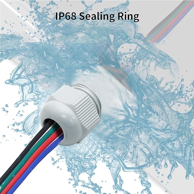 Bonsicoky 10 Pcs 1/2" NPT Nylon Cable Glands, IP68 Waterproof Adjustable Cord Grip Cable Connector Strain Relief Wire Protectors for 6-12mm Cable Diameter, Grey