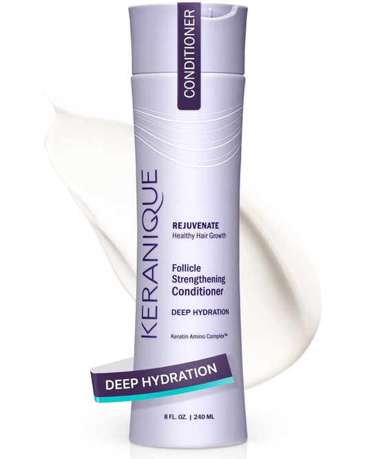 Keranique Keratin Conditioner Deep Hydration for Hair Growth and Thinning Hair, Volumizing, 8 Ounce