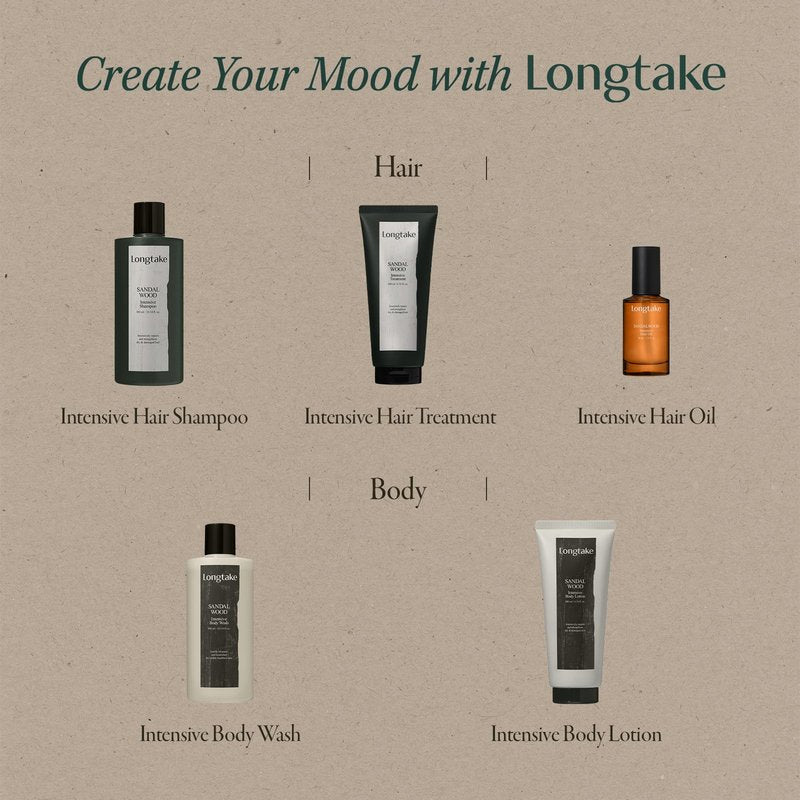 LONGTAKE Hair Fragrance Oil Sandalwood - Softening Hair Oil for Heat ProtectionㅣAnti-frizzㅣSplit end repairㅣ For all types ㅣ Vegan Hair Essence | 1.4 Fl. Oz. (40 ml)