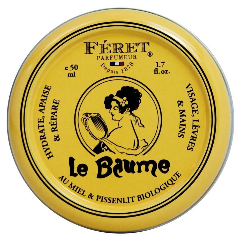 Feret Parfumeur Le Baume Multi-Purpose Balm – Rose Poudré – Deeply Hydrating Moisturizer for Dry Cracked Skin, Lips & Cuticles - Natural Lip Balm with Shea Butter & Honey – 50ml/1.7 Ounce
