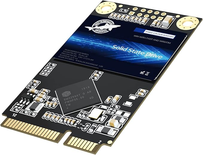 Dogfish mSATA SSD 120GB 3D NAND TLC SATA III 6 Gb/s, mSATA (30x50.9mm) Internal Solid State Drive - Compatible with Desktop PC Laptop - (MSATA 120GB)