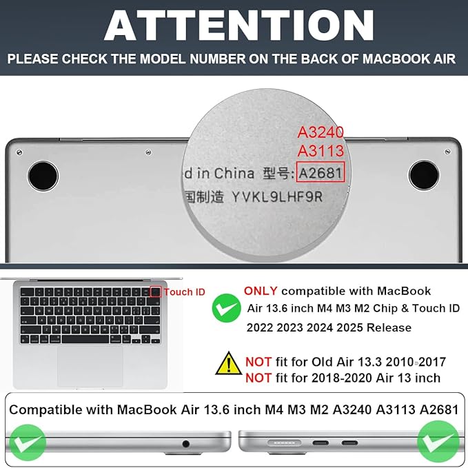 LCMOCICO for MacBook Air 13 inch Case M5 M4 M3 M2 Chip 2026 2025-2022 Release A3449 A3240 A3113 A2681, Scratch Resistant Hard Shell Protective Laptop Cover for Mabook Air 13.6 M5 2026, Constellation