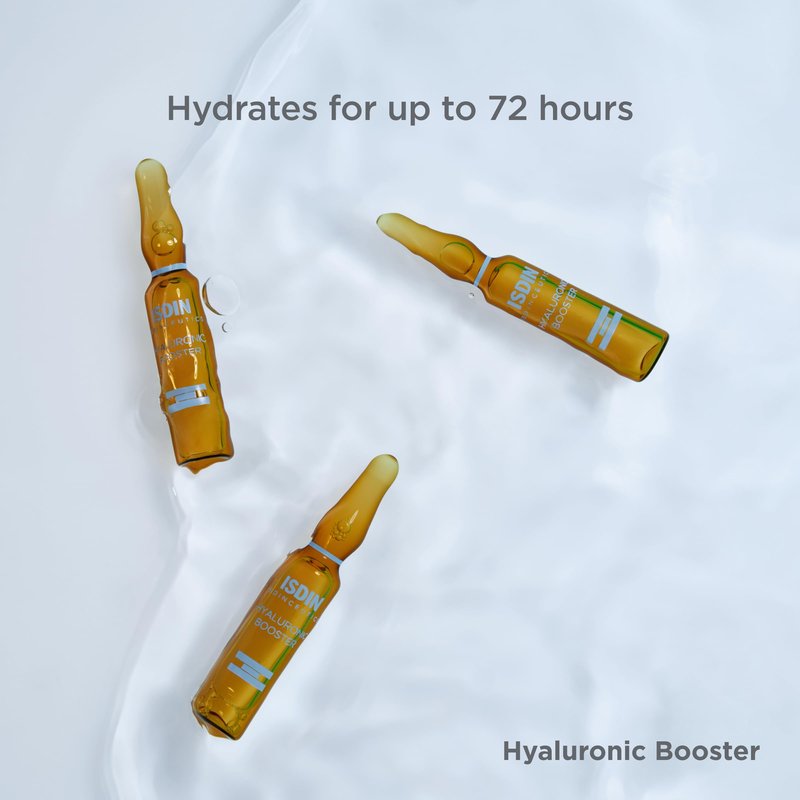 Isdinceutics Intensive Hyaluronic Acid and Peptide Booster - Facial Serum in Ampoules, 0.06 FL OZ x 10 ampoules