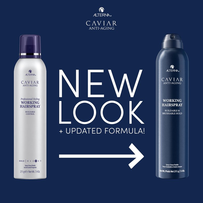 Alterna Caviar Anti-Aging Professional Styling Working Hair Spray, Flexible Hold, 15.5 oz, Pack of 2