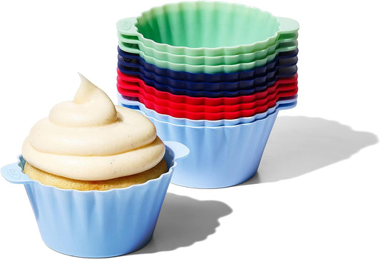 OXO Good Grips Silicone Baking Cups - Reusable, Non-Stick, BPA-Free | 12 Pack for Muffins & Cupcakes