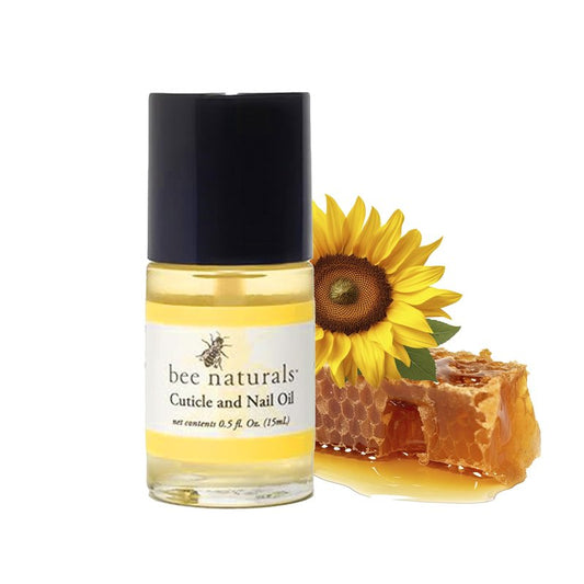 Bee Naturals Nail & Cuticle Oil 0.5 oz - Heals Cracked Nails & Rigid Cuticles, Deep Moisture with Avocado and Castor Oils
