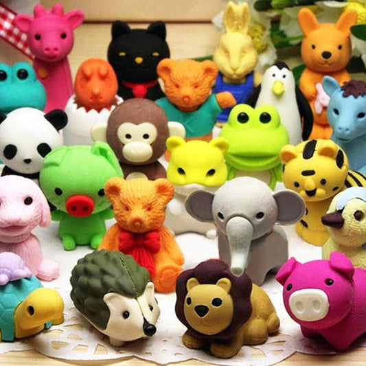 URSKYTOUS 60Pcs Animal Erasers - Fun Desk Pets for Kids | Perfect Classroom Prizes & Party Favors