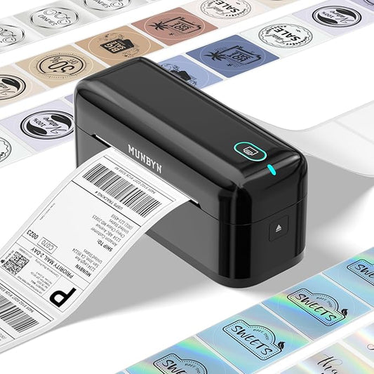 MUNBYN Bluetooth Thermal Label Printer RealWriter RW402B, 4x6 Shipping Label Printer for Small Business, Compatible with Android, iPhone and Windows, Mac, Chromebook