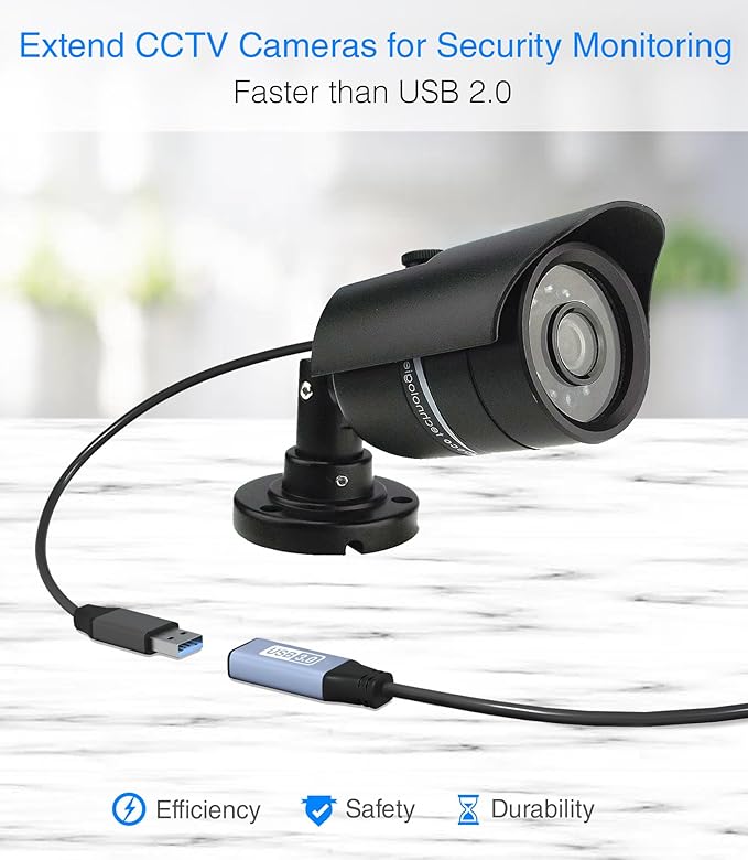 BlueRigger Active USB 3.0 Extension Cable 6FT (5 Gbps USB Extender Cord) - Short USB Extension Cable for Webcam, VR Headset, Printer, Hard Drive, Keyboard, Mouse