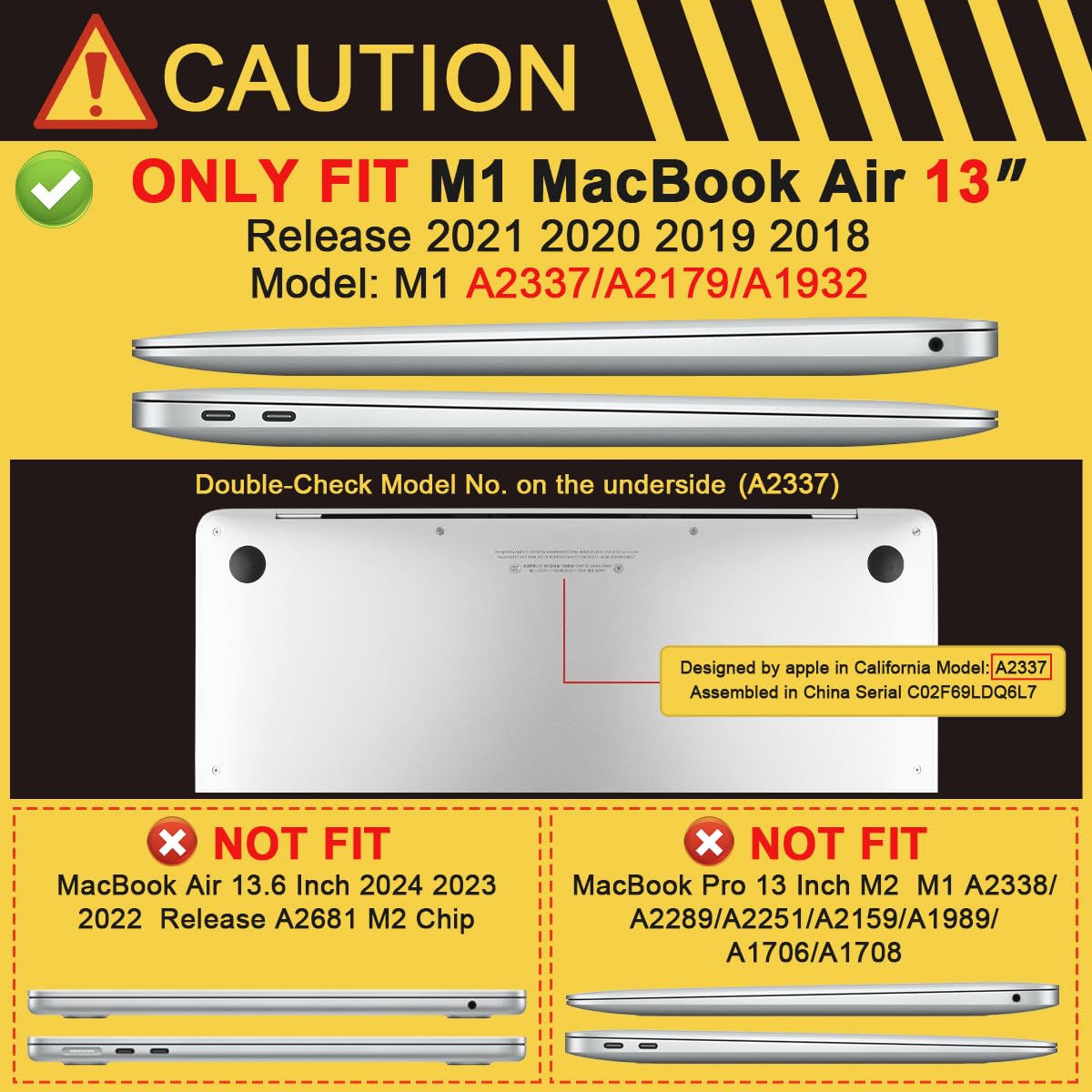 Batianda LumiArt Case for MacBook Air 13" M1 Chip, Wave