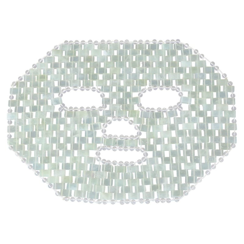 FRCOLOR Natural Jade Facial Mask Stones Anti-Aging Sleeping Face Mask for Dark Circles Puffiness Relief and Skin Massage Tool