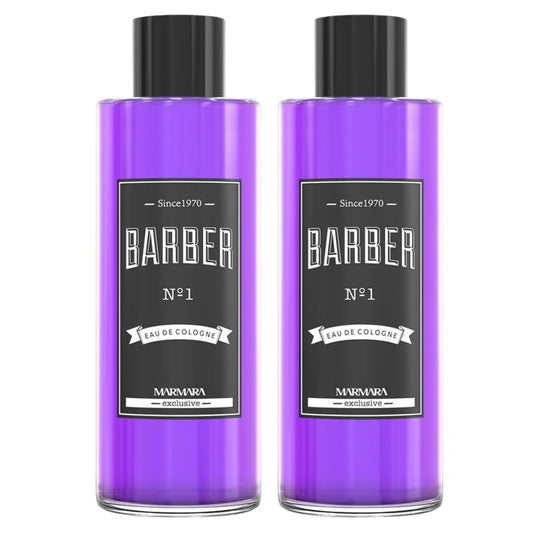 Marmara Barber Cologne - Best Choice of Modern Barbers and Traditional Shaving Fans (No 1 Purple, 500ml x 2 Bottles)