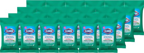 Clorox Disinfecting Wipes - Bleach-Free Fresh Scent | Convenient To-Go Pack, 9 Count, 24 Packs