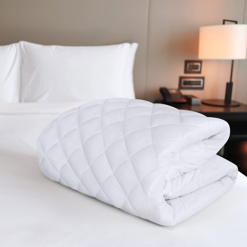 Utopia Bedding 2 Pack Quilted Fitted Mattress Pad, Twin Size, Elastic Fitted Mattress Topper Protector and Cover with Deep Pocket Stretches up to 16 Inches, Machine Washable (White)