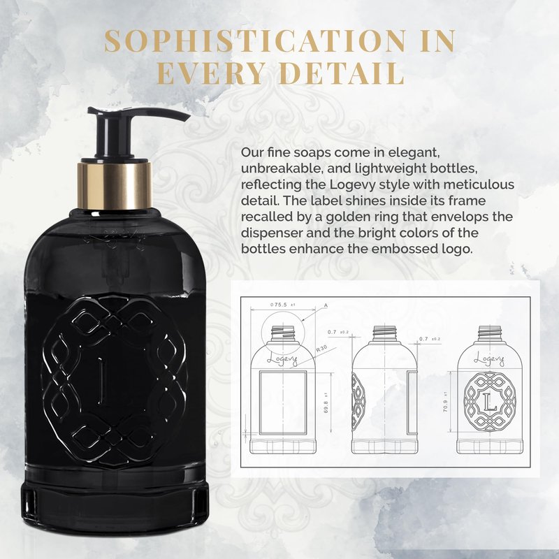Logevy Pepe Nero Liquid Hand Soap – Mood Boosting Fragrance Made from the Best Skin-Friendly Ingredients Rich in Nutritional Properties for Hydrating and Soothing Action – 500ml