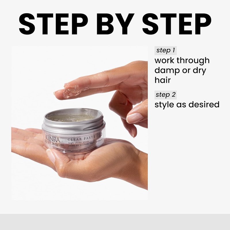 Kenra Clear Paste 20 - High Shine Texturizing Styler for All Hair Types | Strong Hold & Control