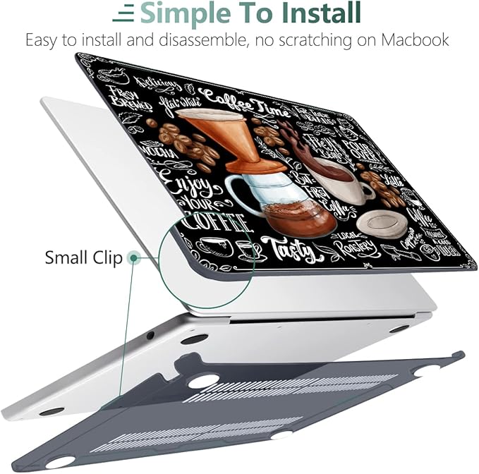 MEEgoodo Case for M5/M4/M3/M2 MacBook Air 13 inch Case 2026 2025 2024 2022, Fit Model A3449/A3240/A3113/A2681, Laptop Hard Shell Compatible with MacBook Air 13.6-inch, Coffee