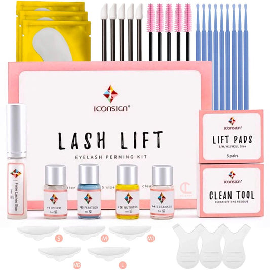 Lash Lift Kit for Eyelash Perm | Professional Instant Perming, Lifting & Curling for Eyelashes | Semi-Permanent Salon & DIY Home Use | Upgraded Glue | Includes Eye Shields, Pads, and Accessories