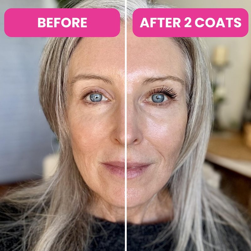 Prime Prometics PrimeLash Mascara for Older Women – Volumizing, Incredible Length in 2 Coats – Long-Stay, Zero Clumps, Hypoallergenic (Black)