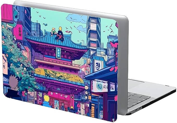 COTAIL Compatible with MacBook Air 13.3 13.6 Inch Case 2022 2021 2020 2019 Plastic Hard Shell Case Cover,13.3 Air (A1932/A2179/A2337), Traditional Japanese Architecture