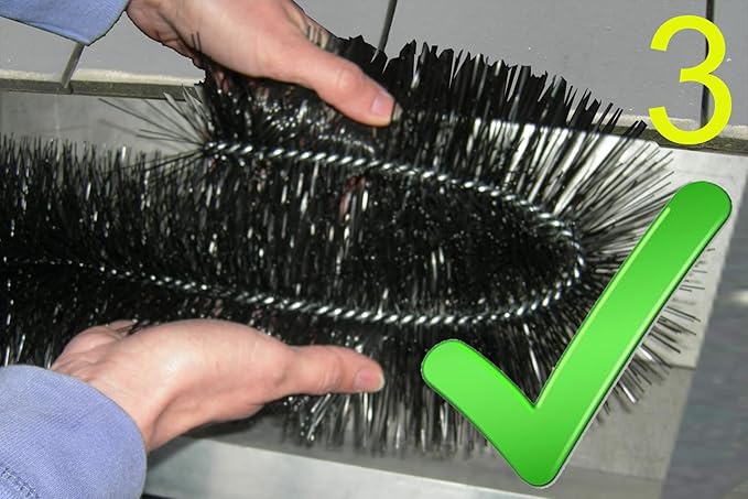 Gutter Brush Guard, Prevents Clogs, Filters Leaves, for 5 Inch Gutters (4.25 Inch - 140 Ft.)