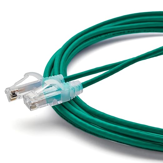 TRUECABLE Cat6 Component Rated Patch Cable, Unshielded (U/UTP), 14ft, Green, 28AWG Stranded Pure Copper, Snagless 10G High-Speed Ethernet Cable, PoE++ 4PPoE 100W, UL Listed, RoHS-3, 1 Pack
