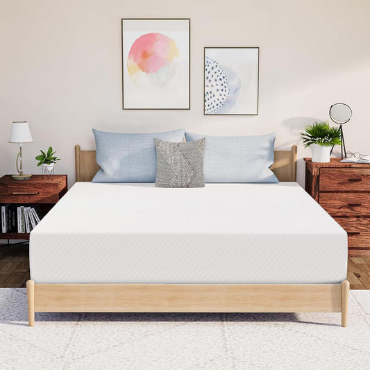 Neo Sleep 10 Inch King Cooling Gel Memory Foam Mattress - Medium Firm, Pressure Relief, CertiPUR-US Certified