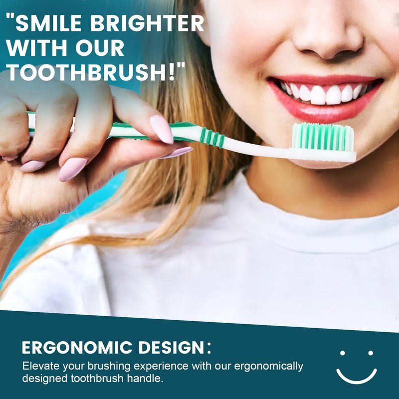 Navona 200 PCS Premium Individually Wrapped Bulk Toothbrush Pack, Disposable Toothbrushes, Kids Toothbrush, Medium Soft Bristle Toothbrushes, Ergonomics Handle, Perfect for Travel Hotel Donation
