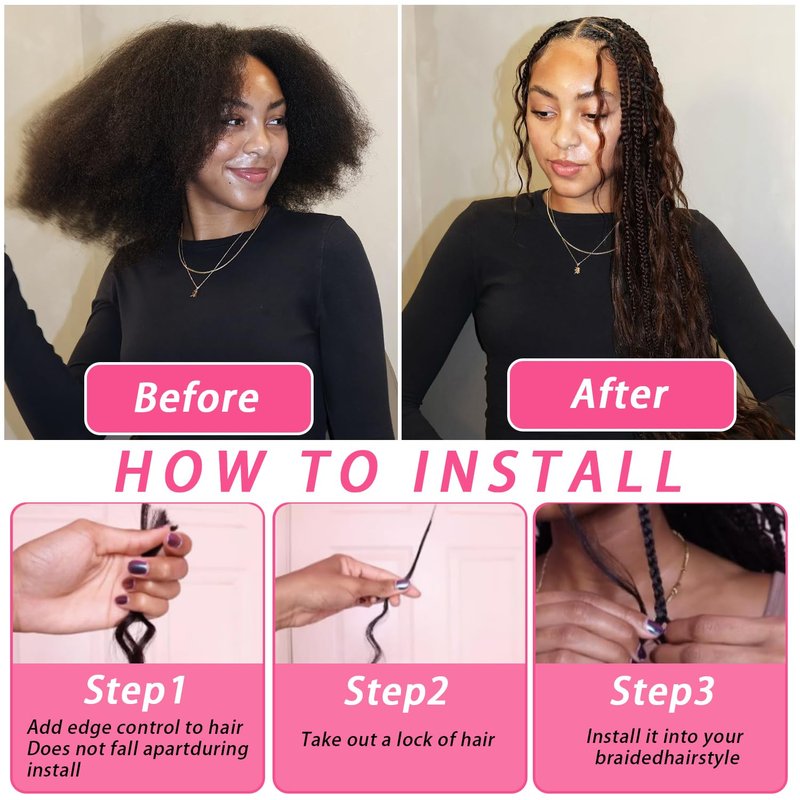 Human Braiding Hair - 100g Body Wave Curly Bulk 14 Inch Natural Black | 100% Unprocessed Brazilian Hair for Boho Braids