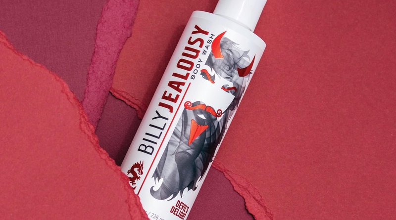 Billy Jealousy Devil's Delight Hydrating Body Wash for Men with Coconut Oil and Shea Butter, Cleanse, Smooth & Soften Skin, Black Pepper/Sandalwood Scent, 8 fl. oz.