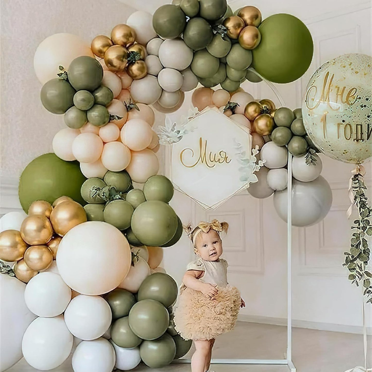 PartyWoo Sage Green Balloons - 50 Pcs Mini Matte Olive Green Latex for Weddings & Baby Showers