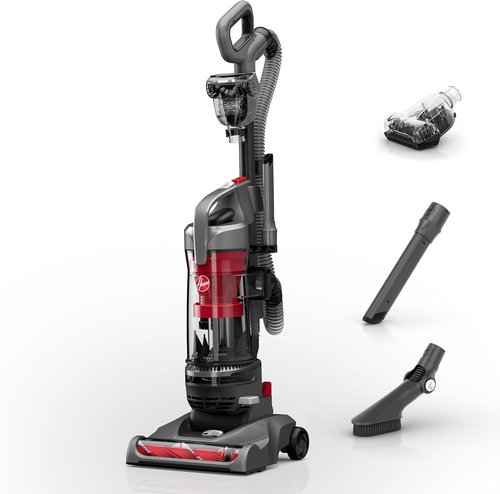 Hoover Rewind Pet Upright Vacuum Cleaner - Bagless Design for Carpet & Hard Floors | Automatic Cord Rewind, Gray