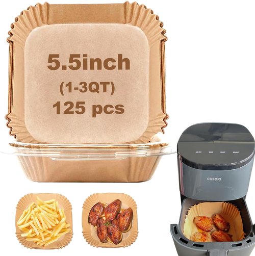 Cosori Air Fryer Liners - Disposable Mini Liners for 2.1QT & 3QT Fryers | 5.5 Inch Size