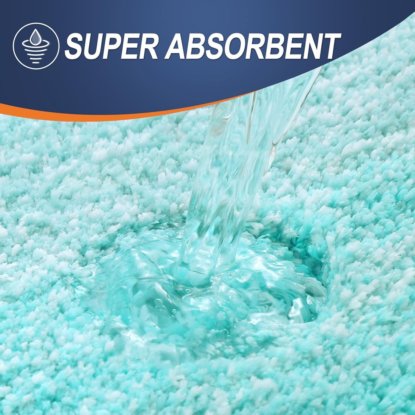OLANLY Bathroom Runner Rugs - Extra Soft Microfiber Mat 47x24 | Quick Dry, Washable, Teal Color