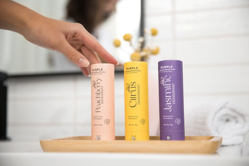 100% Certified Plastic-Free Deodorant, Aluminum-Free & Paraben-Free Formula for All-Day Freshness with Natural Ingredients (Jasmine, Peach-Berry, Citrus) ((Jasmine, Peach-Berry, Citrus))