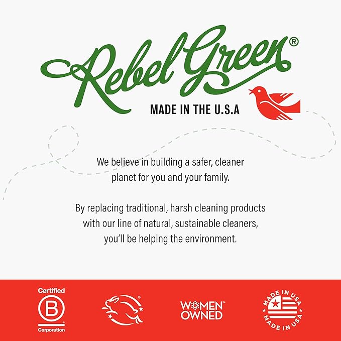 Rebel Green Organic Laundry Detergent - Natural Laundry Soap - Liquid Laundry Detergent with Dispenser Cup - Gentle Laundry Detergent - Fresh Pink Lilac - (68 Load Bottles, 2 Pack)